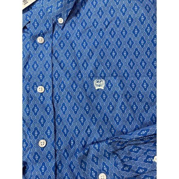 New Cunch Button Down Shirt Men's Size Large Blue Western Rancher NWT - Picture 5 of 14